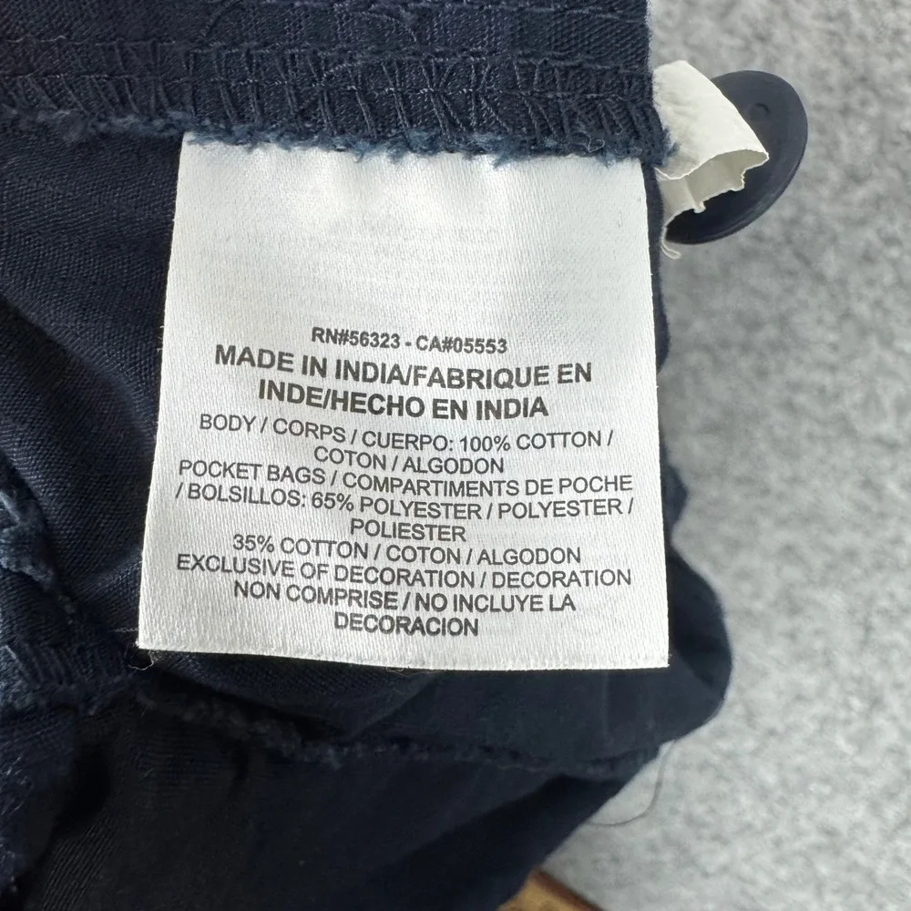 Nike Cargo Shorts‎ Navy Blue Cotton Blend Zip Pockets Men's Size 32